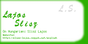 lajos slisz business card